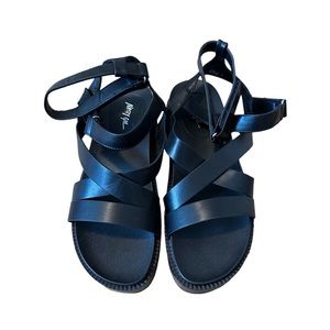 Black Strap Platform Nasty Gal Sandals New without tag
